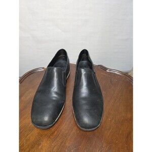 Rieker Womens 41 Black Leather Slip On Shoes Antistress Comfort Casual Walking